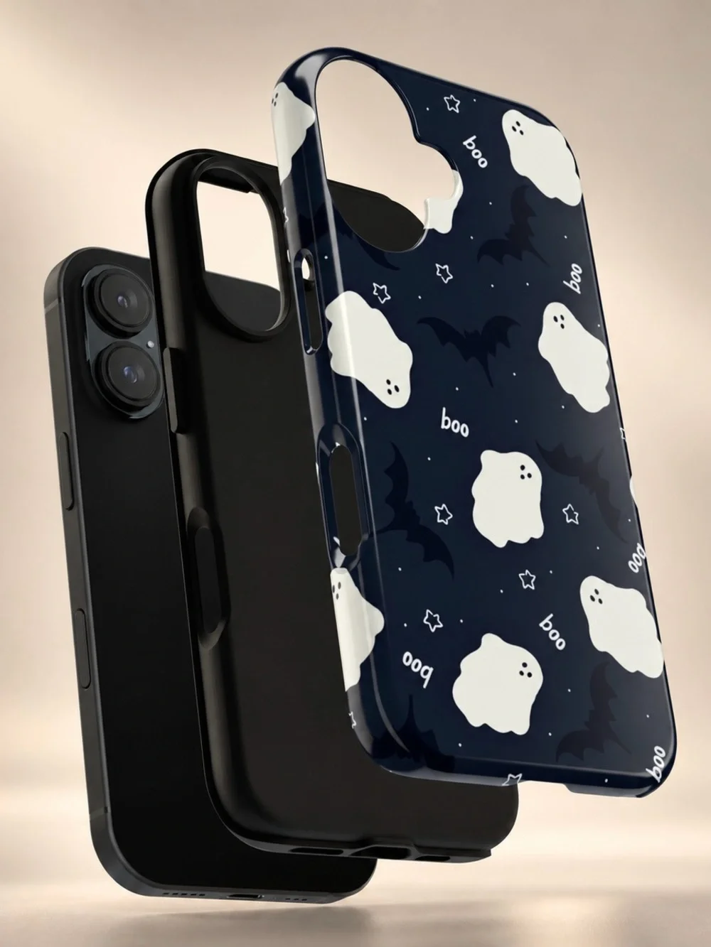 Ghost & Bat Halloween iPhone Case